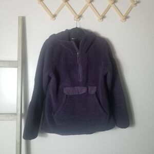 THE NORTH FACE PURPLE SHERPA HOODIE SIZE MEDIUM
